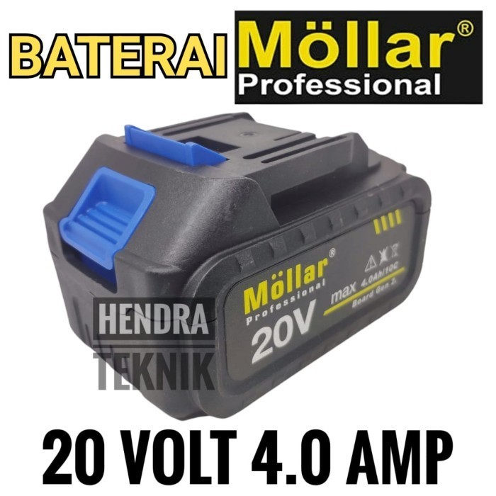 Spare Part Baterai Cordless Mollar 20 Volt 4 Ah Batere Ced Ciw 20350 Star