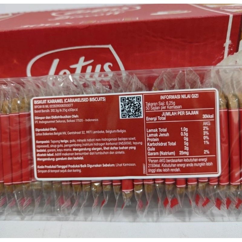 

RB Lotus Biscoff 50pcs - Biskuit Biscoff Biscuit Individual Packs 312.5gr