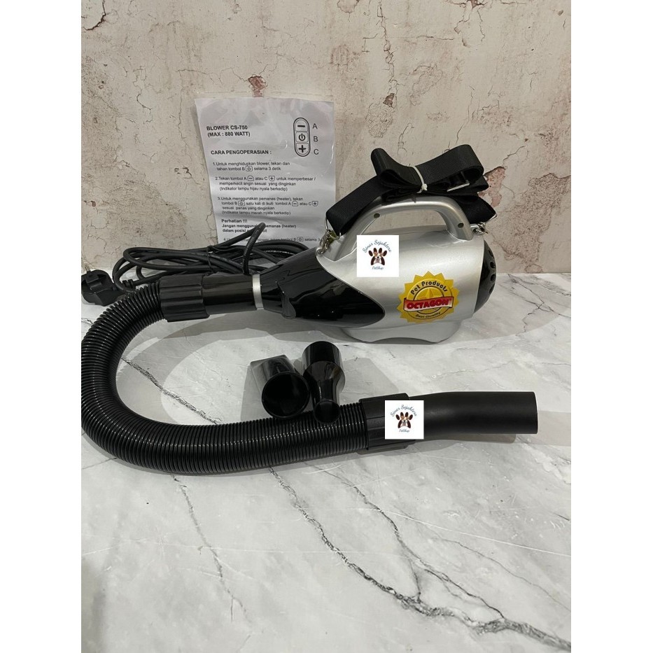 OCTAGON PET BLOWER ADJUSTABLE FAN - Blower Anjing Octagon CS-750 ORI