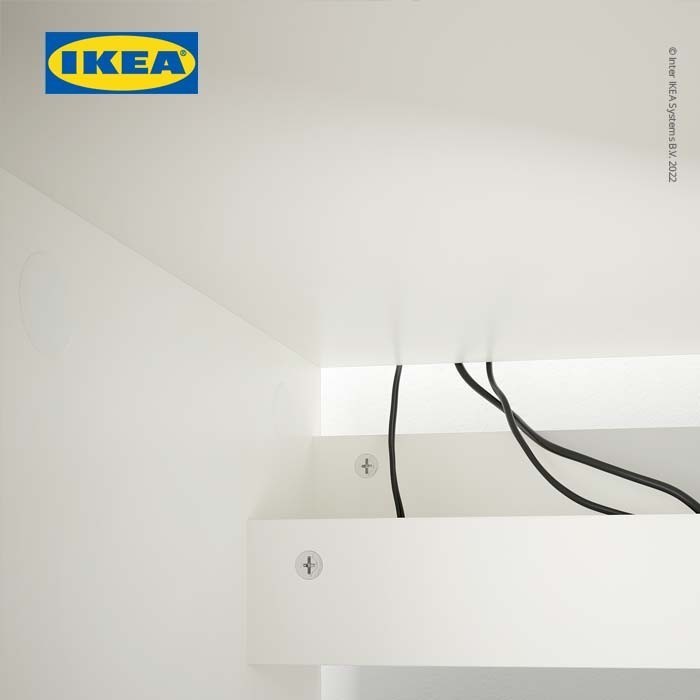 Ikea Malm Meja Putih Minimalis Dengan Laci 140X65 Cm
