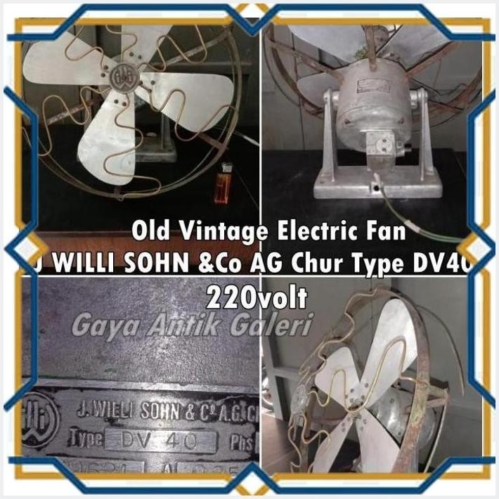 [GAG] OLD VINTAGE ELECTRIC FAN J WILLI SOHN &CO AG CHUR TYPE DV40