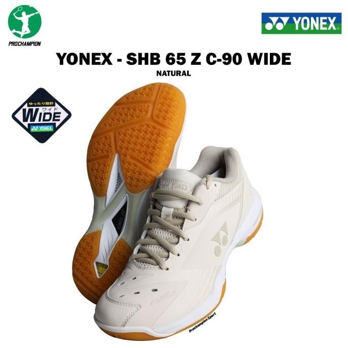 READY STOCK SEPATU BADMINTON YONEX NEW SHB 65 Z3 C90 C 90 WIDE NATURAL SHB65Z3CWE  