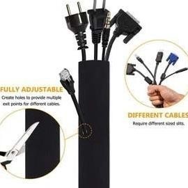 

Pembungkus Perapih Cord Holder Cable Kabel Organizer Zip Resleting Hitam Pengikat kabel Komputer Rumah Elektronik Multifungsi Serbaguna PROMO