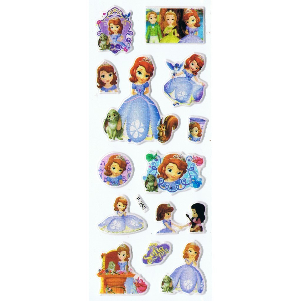 

SK116 - Sticker Tempel Tempelan Hiasan Hias Reward Anak Embos Princess Sofia