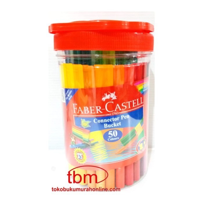 

Sarila Faber Castell 50 Connector Pen Bucket / Spidol Faber Castell 50 Warna