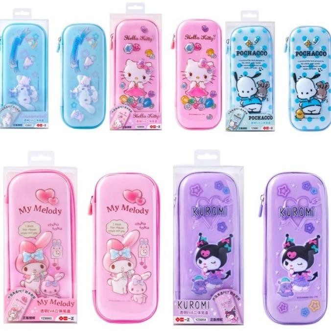 

kawaii sanrio eva pencil box kotak pensil kuromi melody iigen