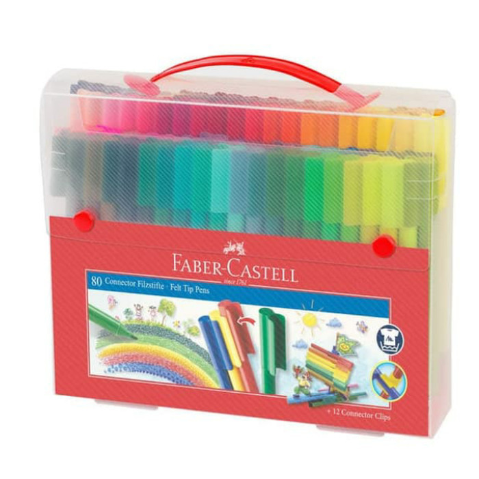 

Sarila Spidol Warna Faber Castel / Connector Pens 80 Gift Case Faber-Castel