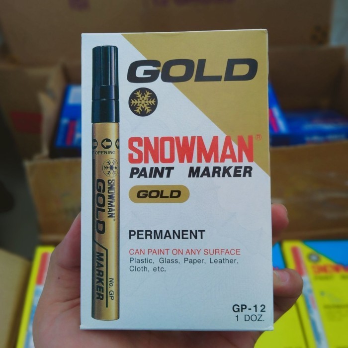 

Sarila Spidol Marker Snowman Gold I Snowman Paint Marker Gold