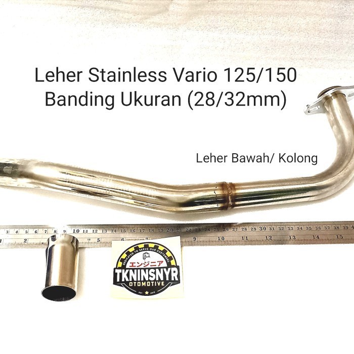 Ready Leher Knalpot Stainless Bending Honda Vario 125/150 28/32mm