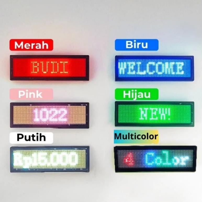 

LED Name Tag / LED Badge Custom / Nametag Elektronik / Badge LED / ID Badge elektronik