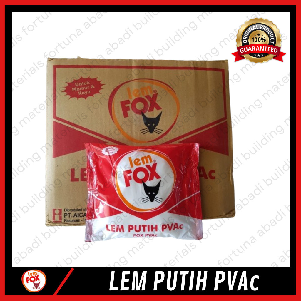 

Lem Fox PVac Warna Merah Ukuran 400 700gram Lem Fox Putih