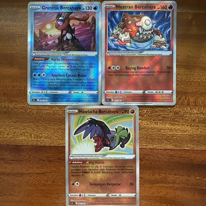 GRENINJA HAWLUCHA HEATRAN FULL SET BERCAHAYA S9A POKEMON TCG ORIGINAL BEST SELLER