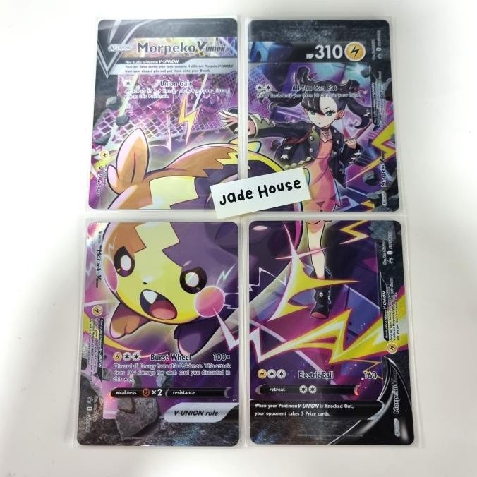 MORPEKO V-UNION (BLACK STAR ) - KARTU POKEMON TCG ENGLISH HIGH QUALITY