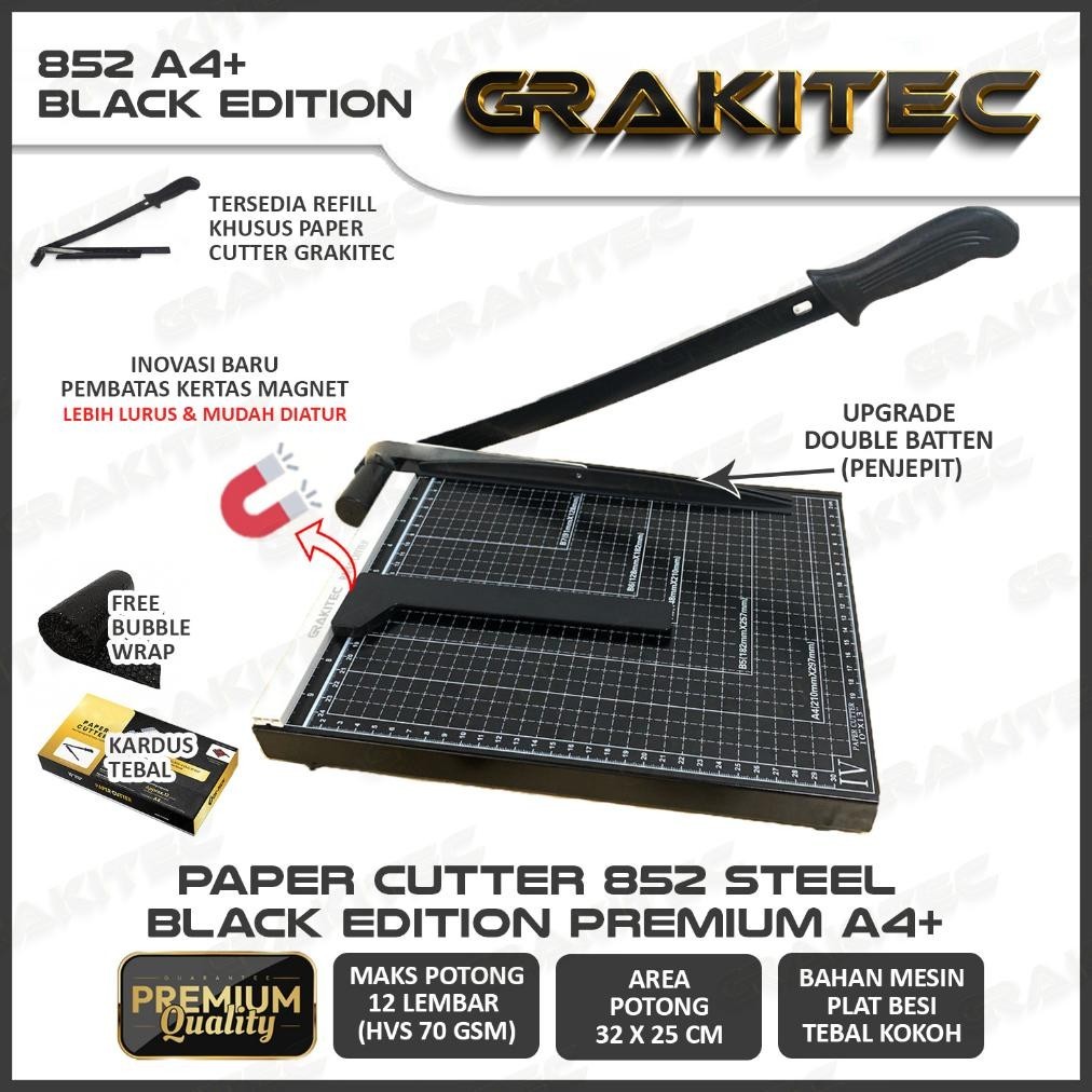 

Re27 Paper Cutter A4 ( Alat Potong / Mesin Pemotong Kertas HVS, Sticker, Dos, PVC Card, Yellow Board, Art Paper, Vinyl. Bontax Camel, Kertas Premium