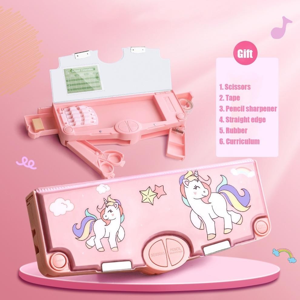 

Is75 CODKotak Alat Tulis/Kotak Pensil Pola Kartun Rautan Kapasitas/Tempat Pensil Dua Lapis Bahan Plastik Multifungsi Untuk Anak /alat tulis aesthetic Murah