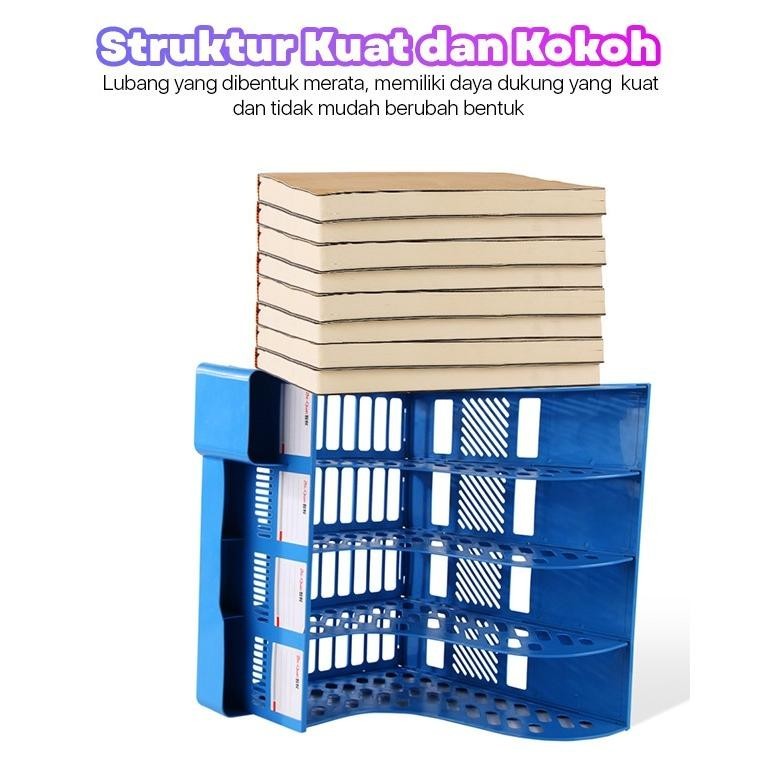 

uj-32 [READY] Aimilo Rak Buku Rak Penyimpanan desktop organizer file organizer Box File Rak pena/ Organizer File / Buku Bahan Plastik Tebal Berkualitas