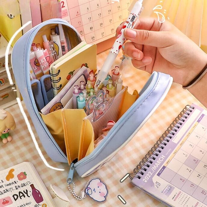 

see-97 Dilengkapi dengan liontinPencil Case Kotak Pensil Cute Tempat Pencil Fashion Korea Tempat Alat Tulis Kawaii Pencil Tempat Pensil Lucu Anak Cases Large Capacity Box for Girls Office Student Stationery Organizer Berkualitas