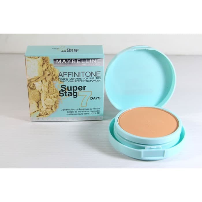 [Per Piece] Bedak Maybelline Affinitone 2in1 Super Stag 7 Days Kemasan Hijau