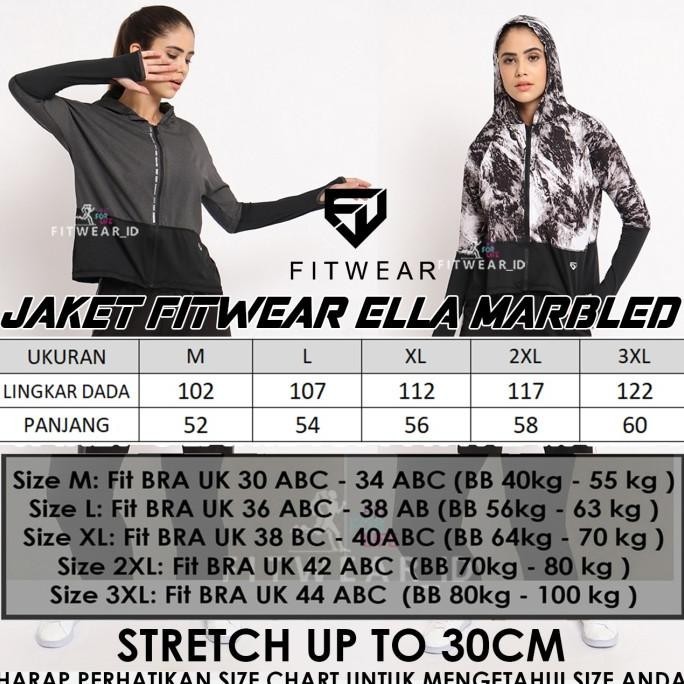Jaket Olahraga Wanita Fitwear (Running, Sepeda , Gym) 2 TONE [Marbled]