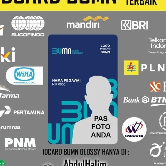 

Cetak Idcard Id Card Bumn Terbaru Name Tag Baru Glossy Mengkilap