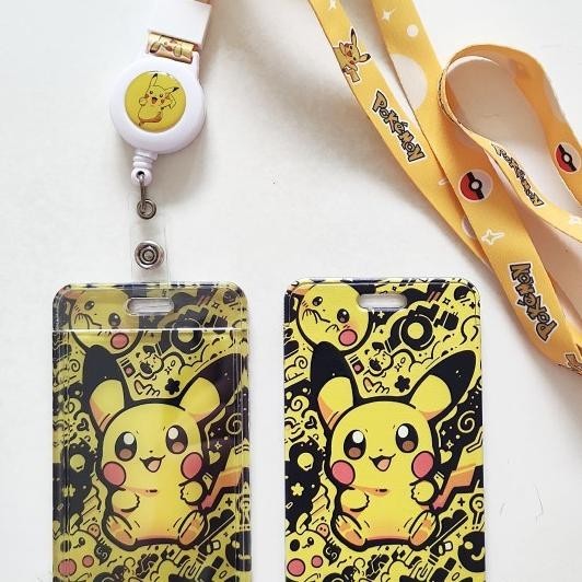 

Id Card Holder Name Tag Lanyard Badge Reel / Kalung Kartu Pokemon Lucu