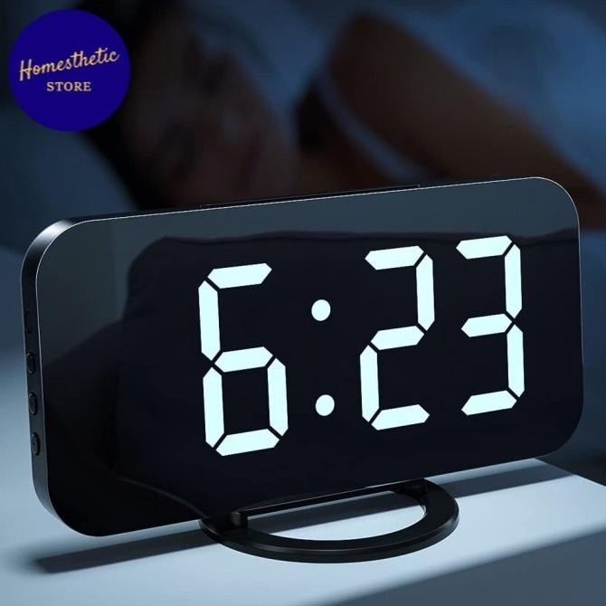 

Jam Meja Alarm Weker Modern Digital LED Display + Smartphone Charger BS88