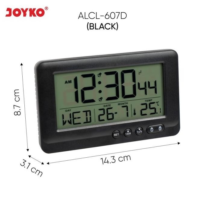 

Jam Beker Alarm Clock Suhu / Joyko ALCL-607D - Weker Digital Kalender BS88