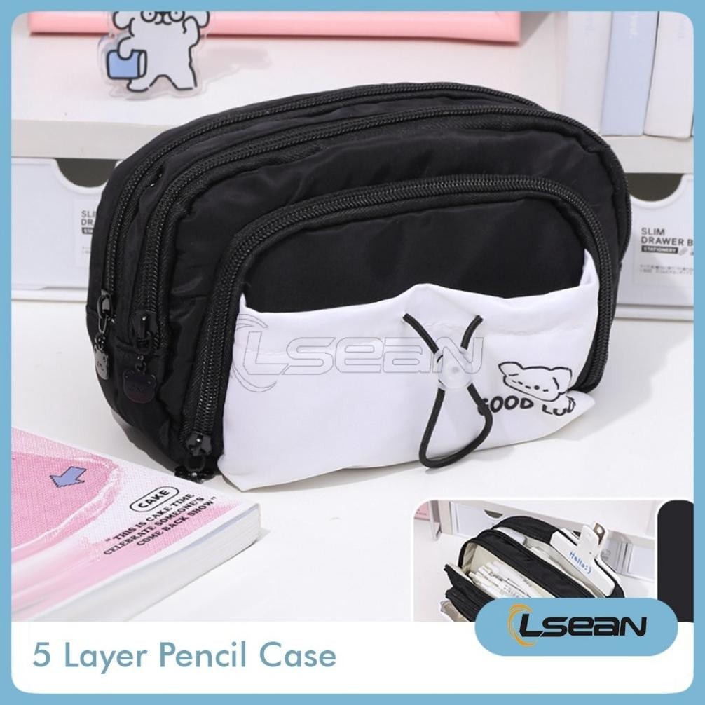 

Pencil Case Serut Multifungsi Multi Layer Pouch Organizer Makeup Stationery Tempat Pensil Aesthetic Kapasitas Besar
