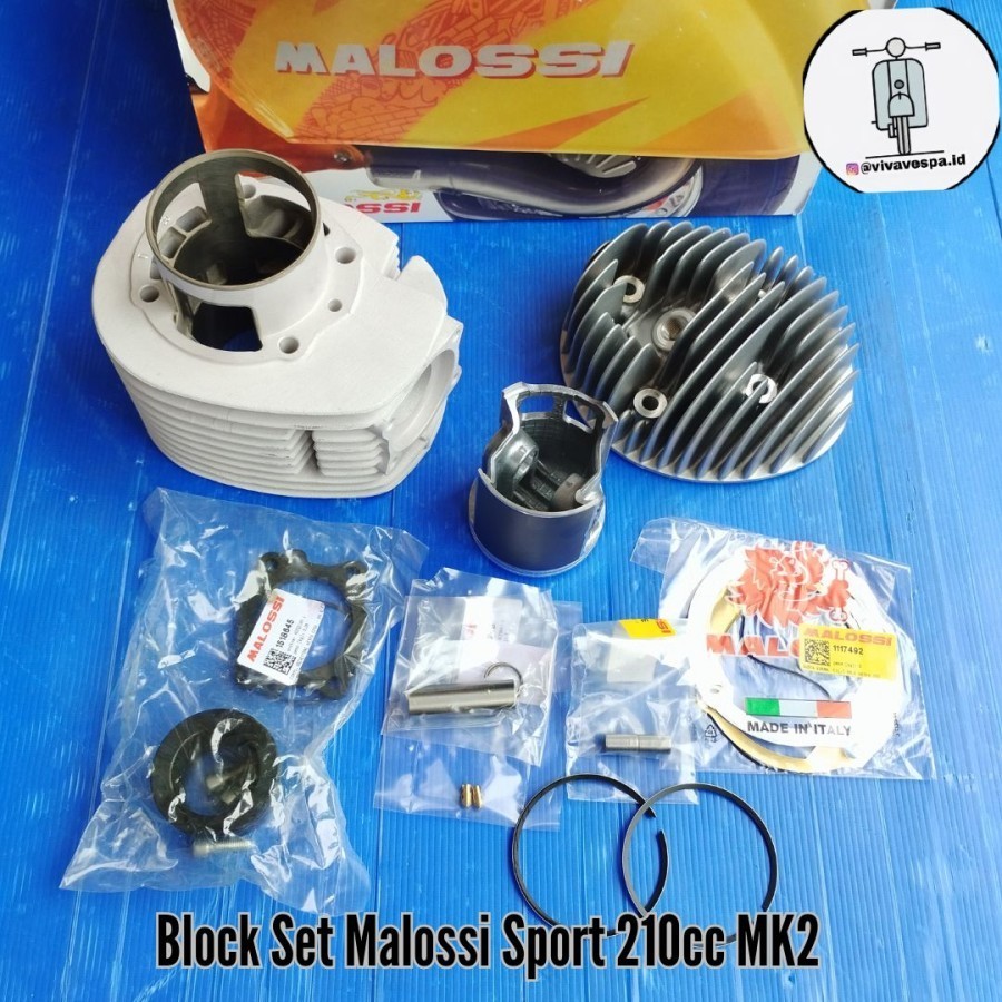 Blok Set Malossi Sport 210 MK2 Vespa Largeframe PX Excel