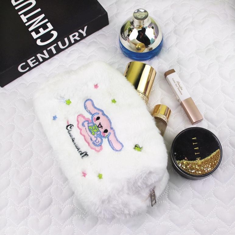 

fb-4 TEMPAT PENSIL BULU BONEKA SANRIO JEPANG CINNAMOROL POCA MELODY KUROMI | POUCH MAKEUP LUCU Hemat