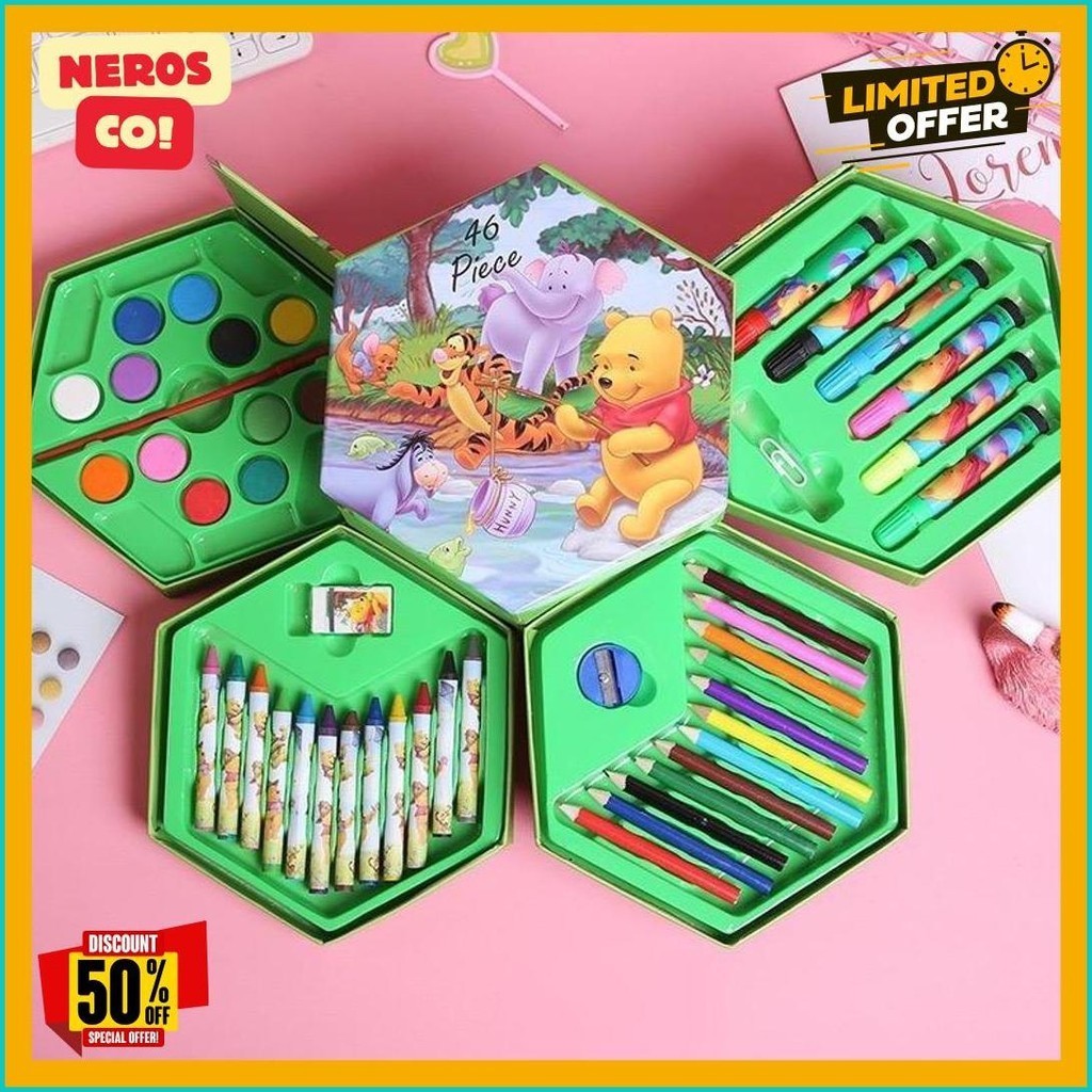 

Alat Lukis Set 208 & 46 Pcs Pencil Warna / Crayon Set / Melukis Atau Mewarnai / Crayon Anak (Lagi Diskon)