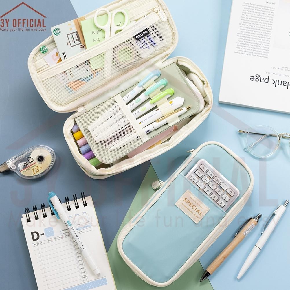 

Cod 3Y Angoo Collapsible Pencil Case Kotak Pensil Aesthetic Promo