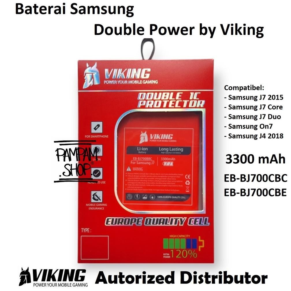 (PROMO) Baterai VIKING Double Power Samsung Galaxy J7 2015 J7 Core J701 Duo J4 J400 2018 On7 J700 J7
