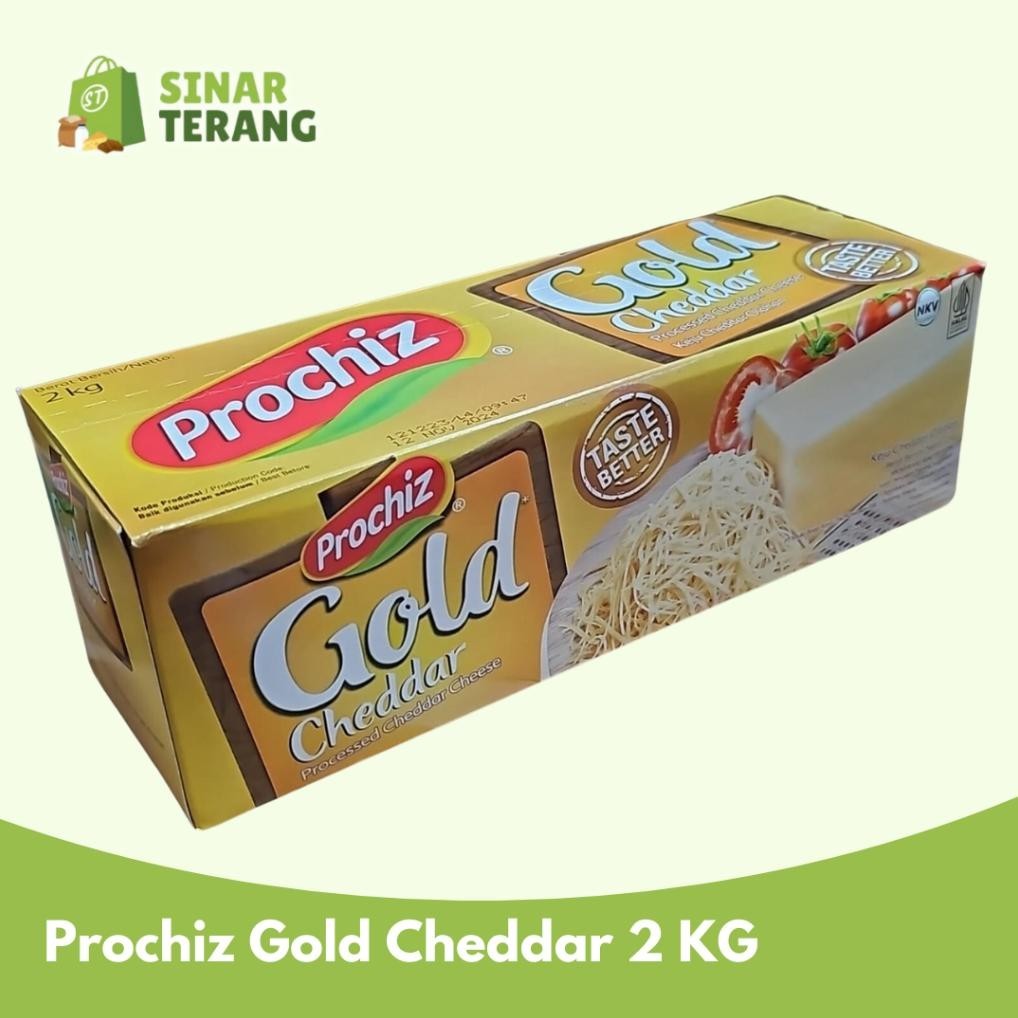 

(DISKON) keju cheddar Prochiz Gold 2 KG