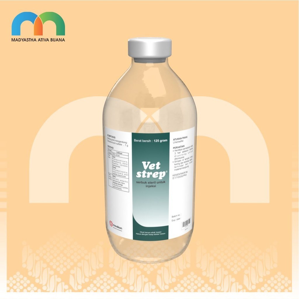 Vet Strep 125 G Medion Obat Sistem Pernafasan Ayam