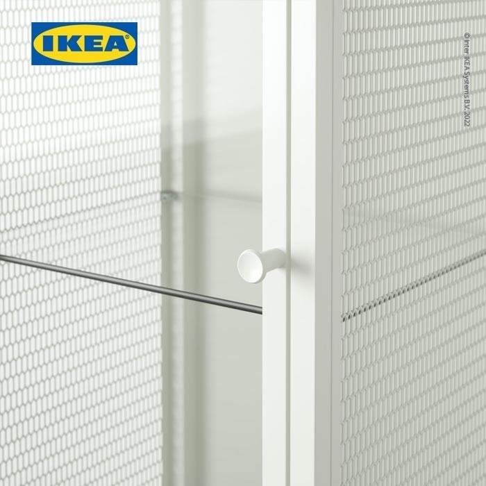 Ikea Baggebo Lemari Pajangan Dengan Pintu Kaca 34X30X116 Cm