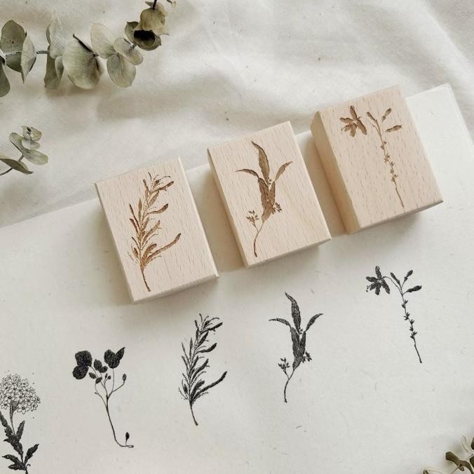 

Special Price!! Saamh33 Floral Leaf Rubber Stamp