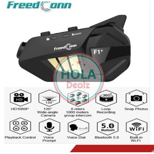 Freedconn F1 Plus Bluetooth Intercom F1 Plus Camera Fullhd Fm