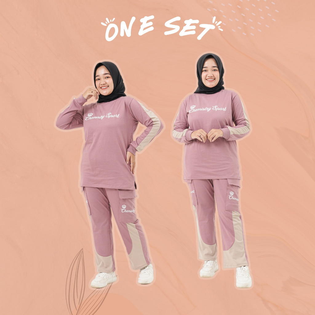 Setelan Merah Putih Wanita Dewasa Oneset Kemerdekaan Setcell 17 Agustus Bju Aerobik 1Set 2In1 Couple