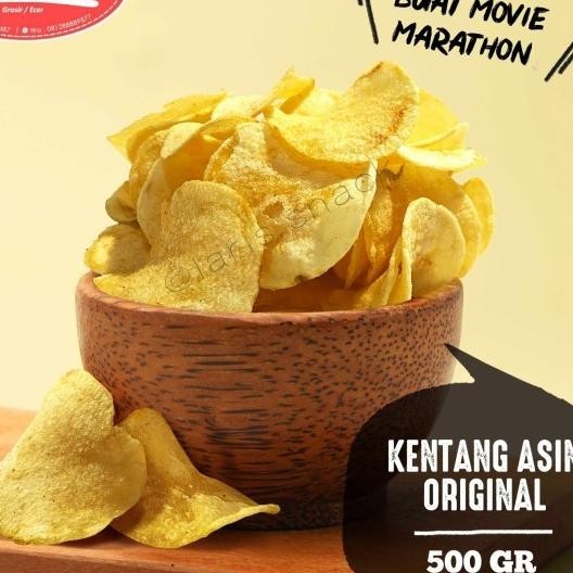 

Keripik Kentang Asin Gurih Renyah Kiloan Curah 500 Gram