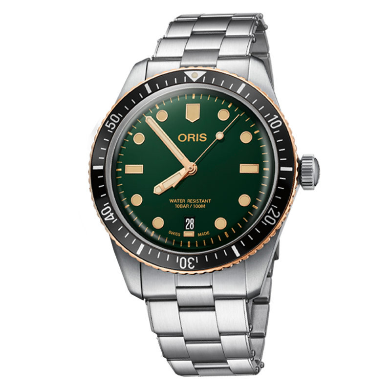 Jam Tangan Pria Oris Divers Sixty-Five 01-733-7707-4357-07-8-20-18 Automatic Men Green Dial Stainles