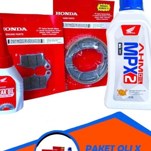 Paket Oli Dan Kampas Rem Beat Vario Scoopy Spacy