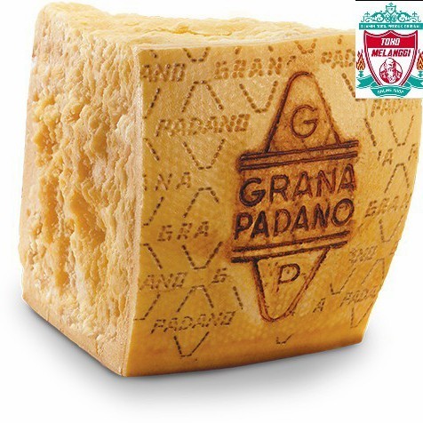 

Grana Padano Cambros parmesan Cheese 500 gr Keju Italia Whole Import