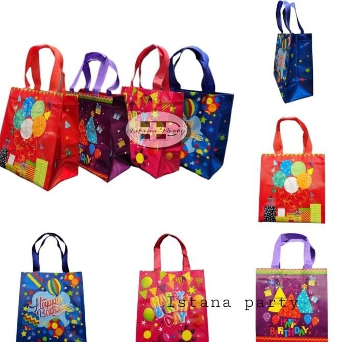 

~~~~~] Tas souvenir ulang tahun / Goodie bag motif happy birthday -s