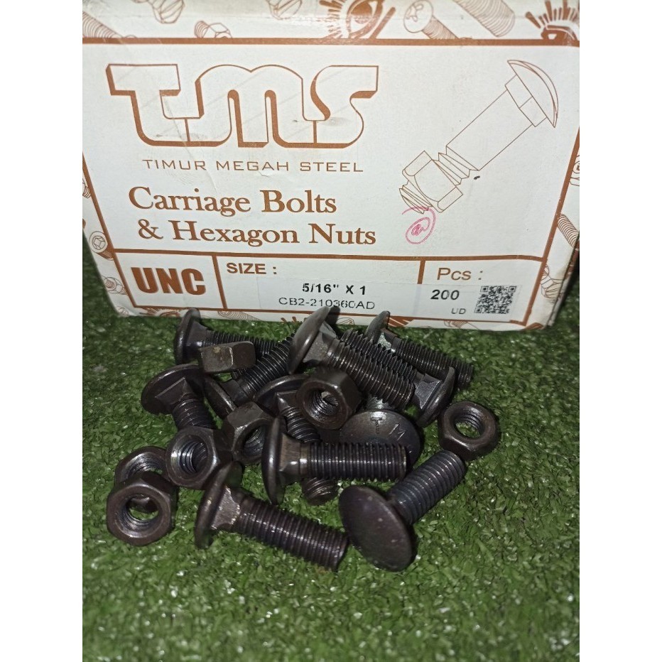 BAUT MUR CB 5/16 X 1 HITAM / BAUT PAYUNG / BAUT BEMPER