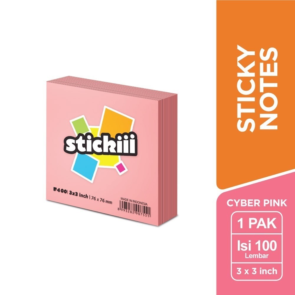 

[Stationery Home] Stickiii Sticky Notes Cyber Pink - STI SNTIT 342 K