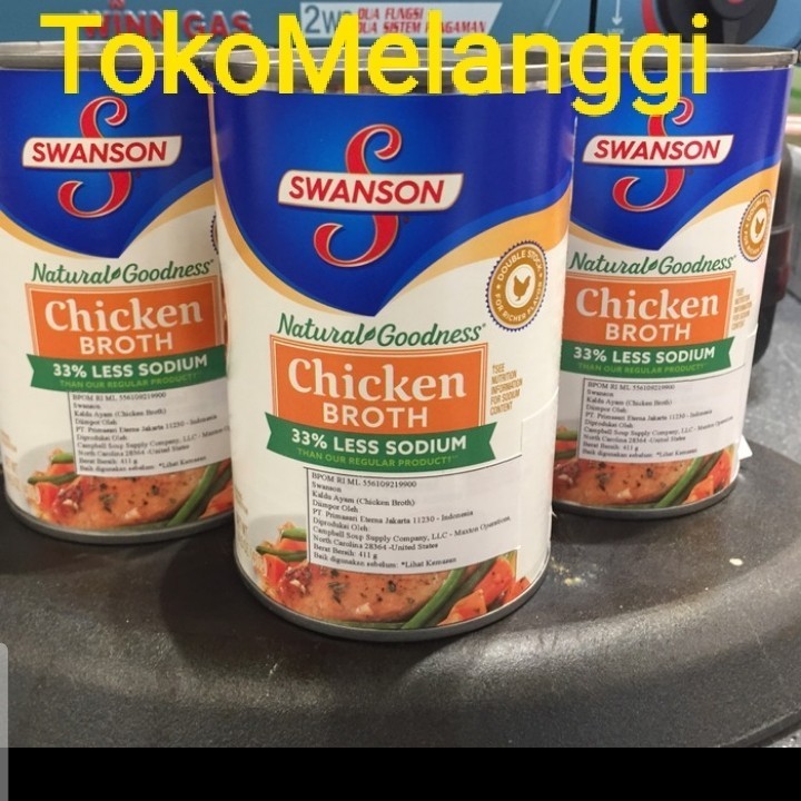 

Swanson Chicken Broth 411 gr | Kaldu Ayam 33% Less Sodium