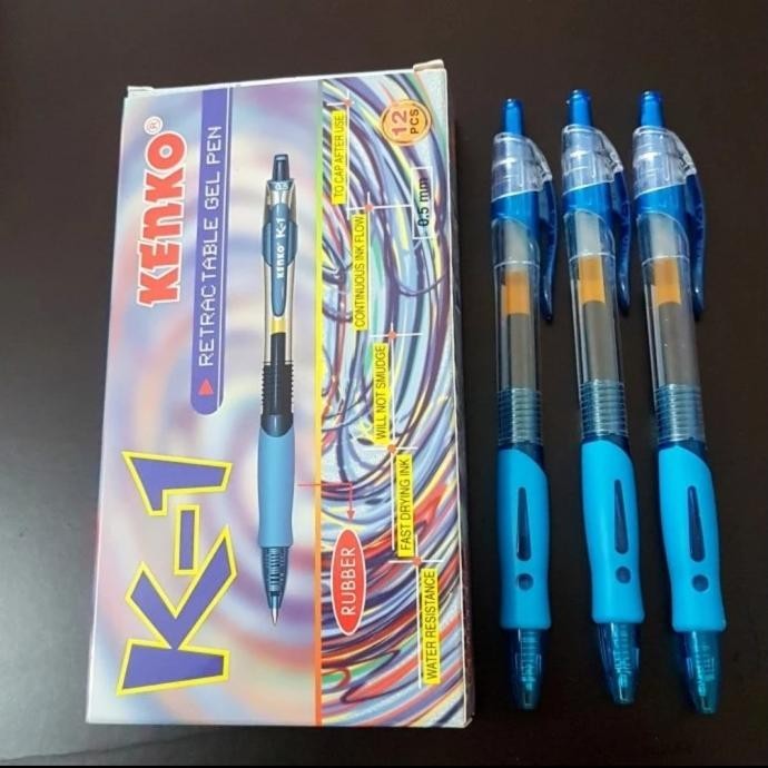 

PULPEN GEL KENKO K-1 0.5 PER LUSIN HTM/BIRU