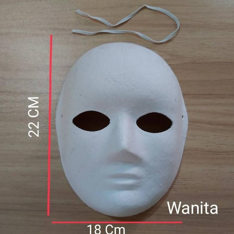 Spesial Topeng Lukis Wajah Polos Putih Wanita Pria Hig Quality