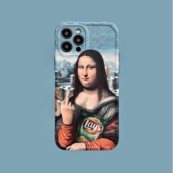 Case iPhone 14 13 12 11 XR /Pro/Max #F Monalisa Import Premium
